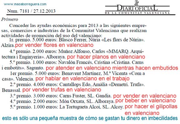 derroches y subvenciones imbéciles del PP