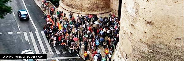 Fracasa la manifestación de Hablamos Español en Valencia contra el catalán