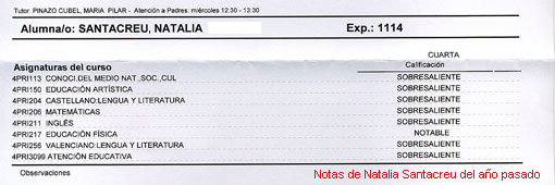 Niña suspende examen responder español castellano